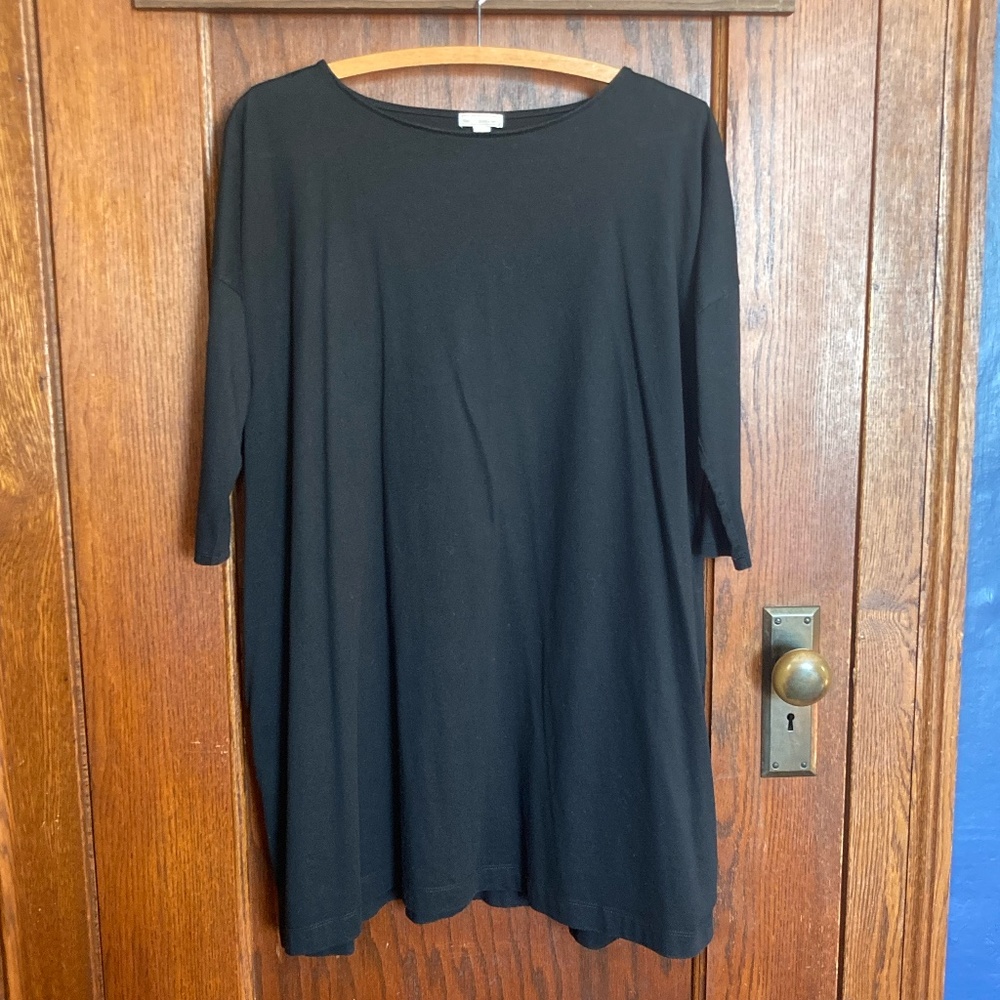 GAP Black 3/4 Sleeve T-Shirt Dress with Pockets - Women's Size S